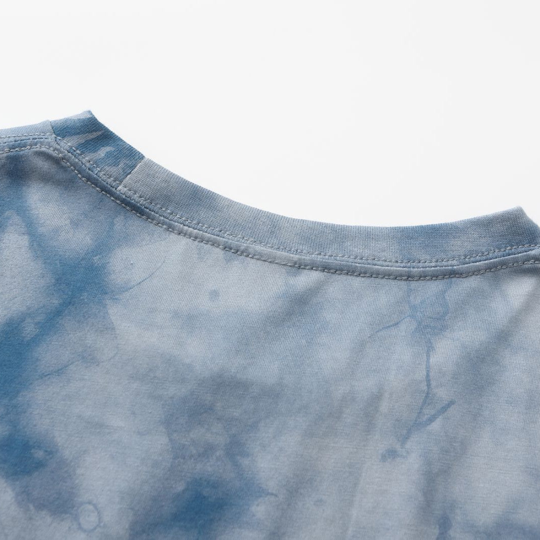 CrystaI Wash Indigo Crew Neck