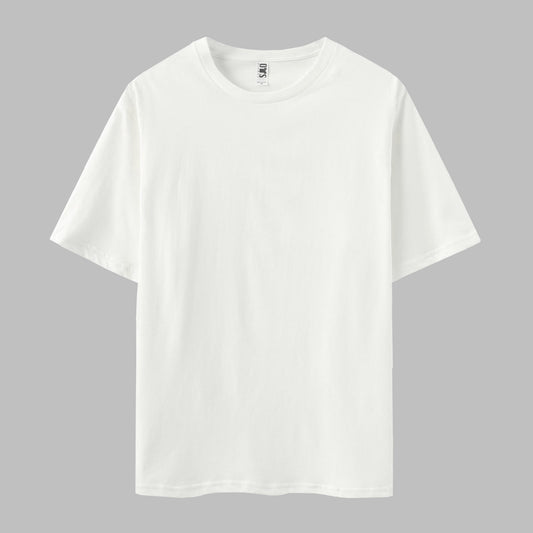 Solid White Crew Neck